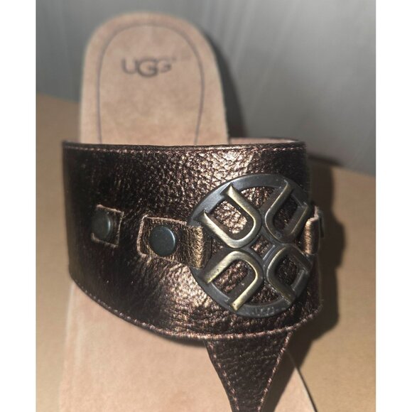 UGG Australia BRIELLA Wedge Thong Sandals Women Size US 9, EU 40 NEW 1009853 - Picture 4 of 8